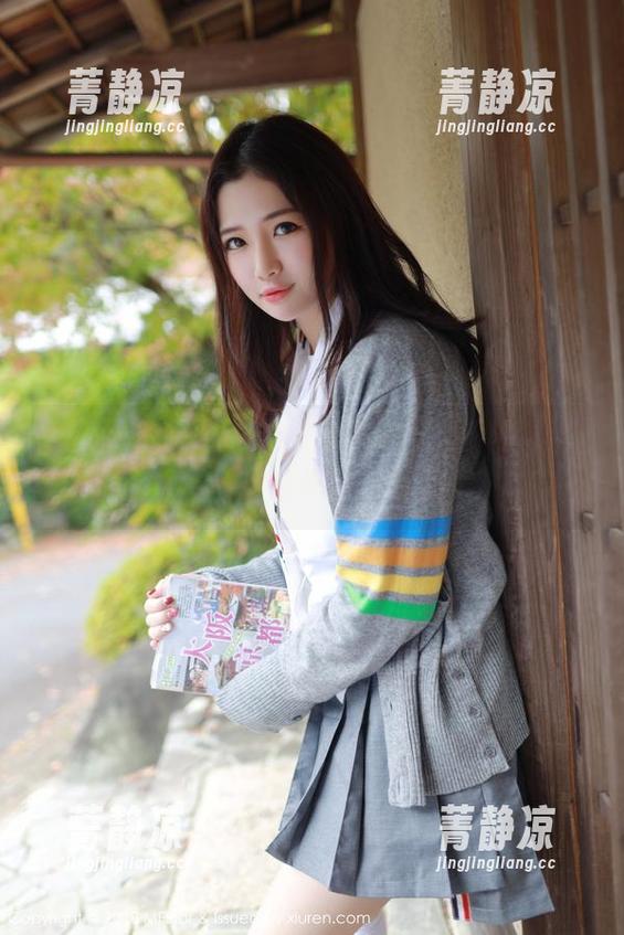 模范学院 - Hana妹的全套写真，裤里丝，穿啥都是问题，哈哈！